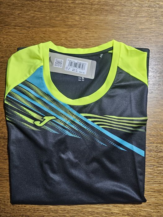 T-Shirt Mulher XL Padel NOVO - Joma Elite X Preto/Amarelo Fluorescente