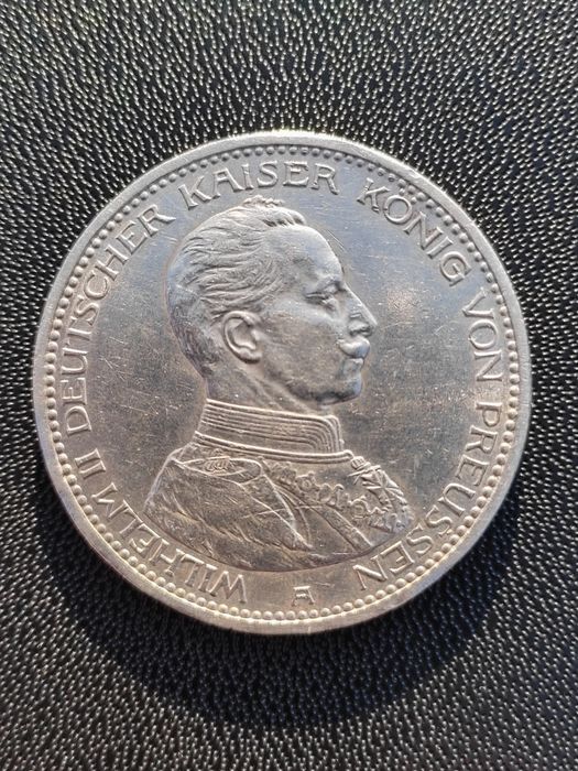 Срібна монета 5 марок 1913 Прусія