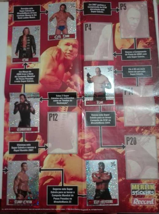 Caderneta Www Rivals & Cartas WWE & Body Blow...