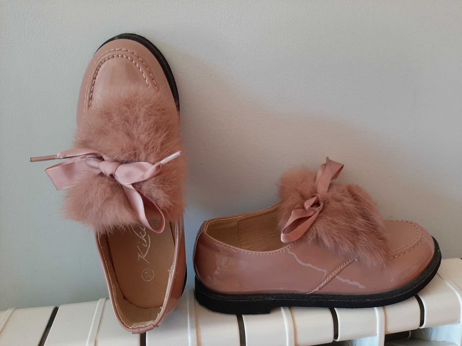 Sapatos menina rosa classicos