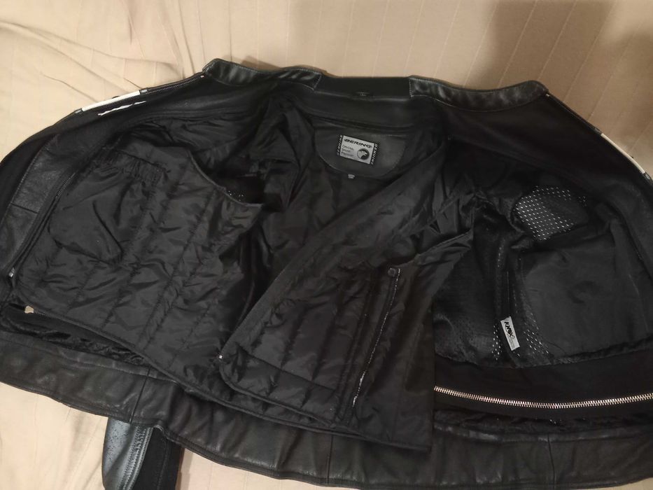 Blusão motard Bering em pele