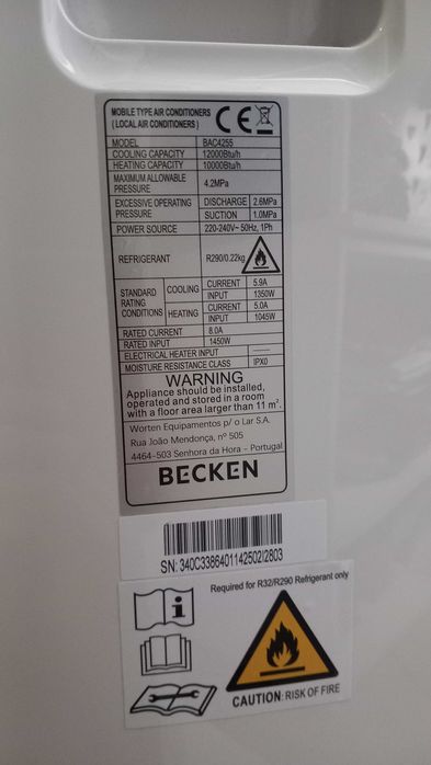 Ar Condicionado Portatil Becken