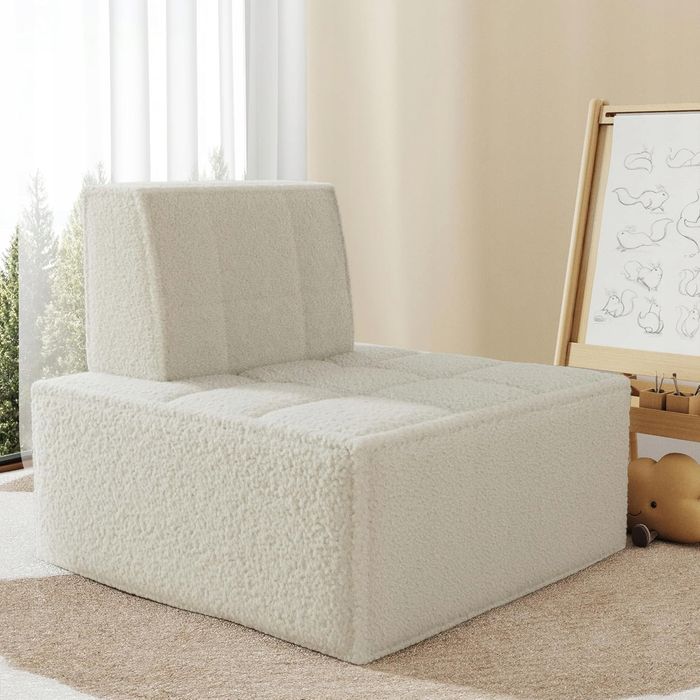 Sofa Sherpa dla dziecka fotel PurrJoys beżowy modułowy kanapa