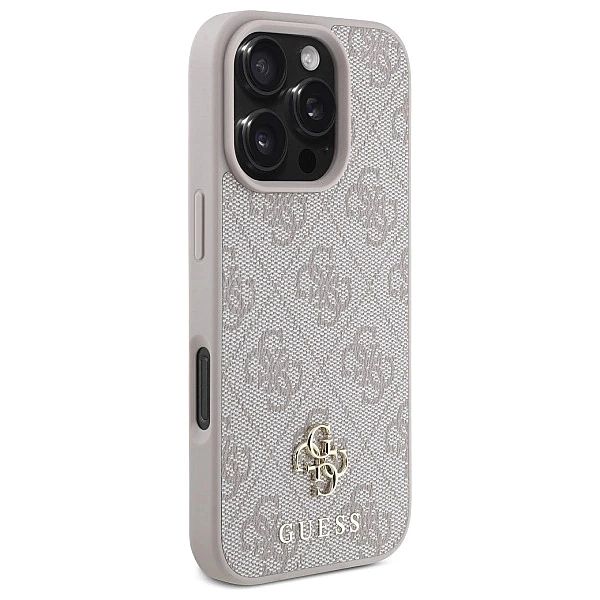 Etui Guess Small Classic MagSafe na iPhone 16 Pro - różowe
