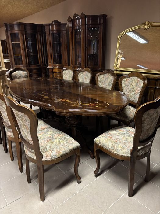 Stylowy Zestaw Stół 10 Krzeseł Meble Stylowe Sklep Italy rokoko ludwik