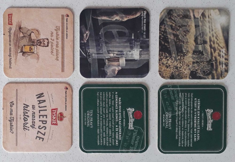 Podkładki pod piwo - dla kolekcjonerów 5 szt.