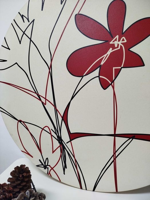 Tela redonda, Ø 90 cm, Flor de Lótus (Hoa Sen)