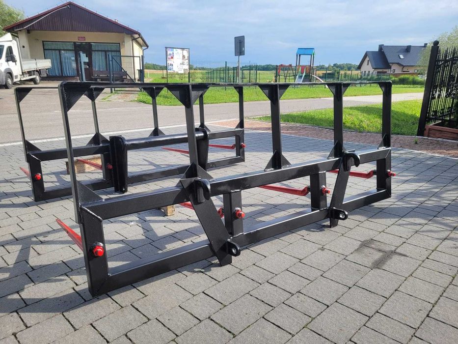 Chwytak na 2 baloty słomy do tura ciągnika/ ładowarki Ramka 2m/ Igły