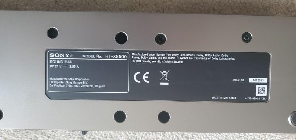 Sony HT-X8500 Barra de Som 2.1 Bluetooth 128W