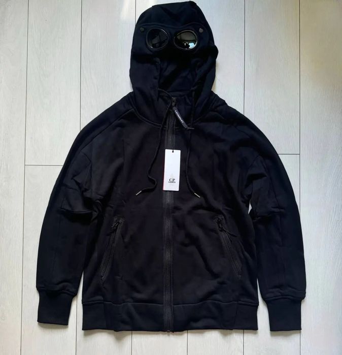 Зіп-Худі C.P. Company з лінзами на капюшоні розмір M, L, XL,чорний