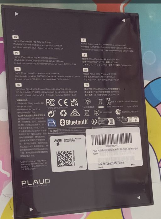 Plaud Note pro novo e selado