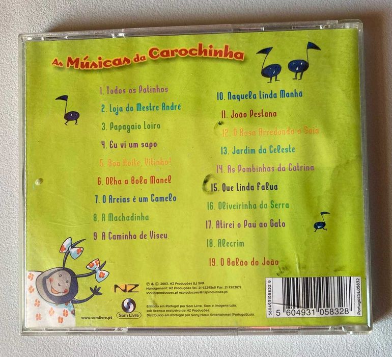 [CD] As Músicas da Carochinha