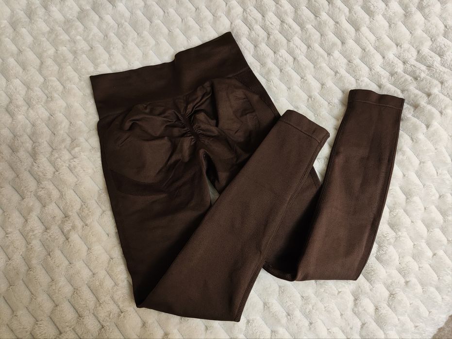 Коричневі лосини. Коричневі легінси жіночі розмір s