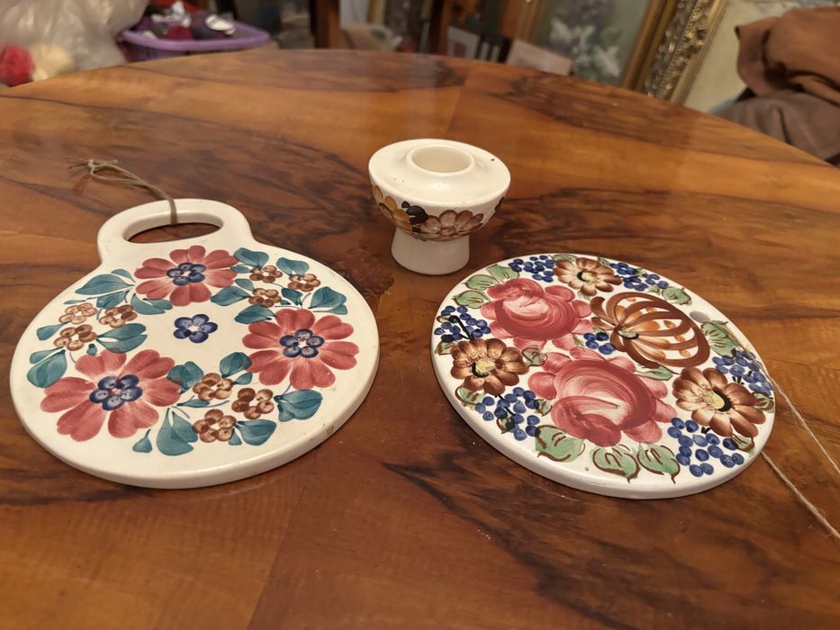 3 fajansowe deseczki