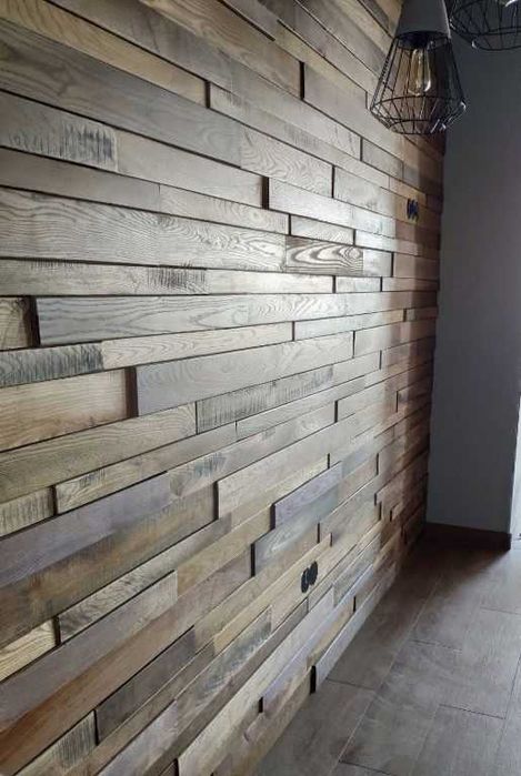 Дерев'яні панели ПАННО Деревянные 3Д Планки ДУБ Декор