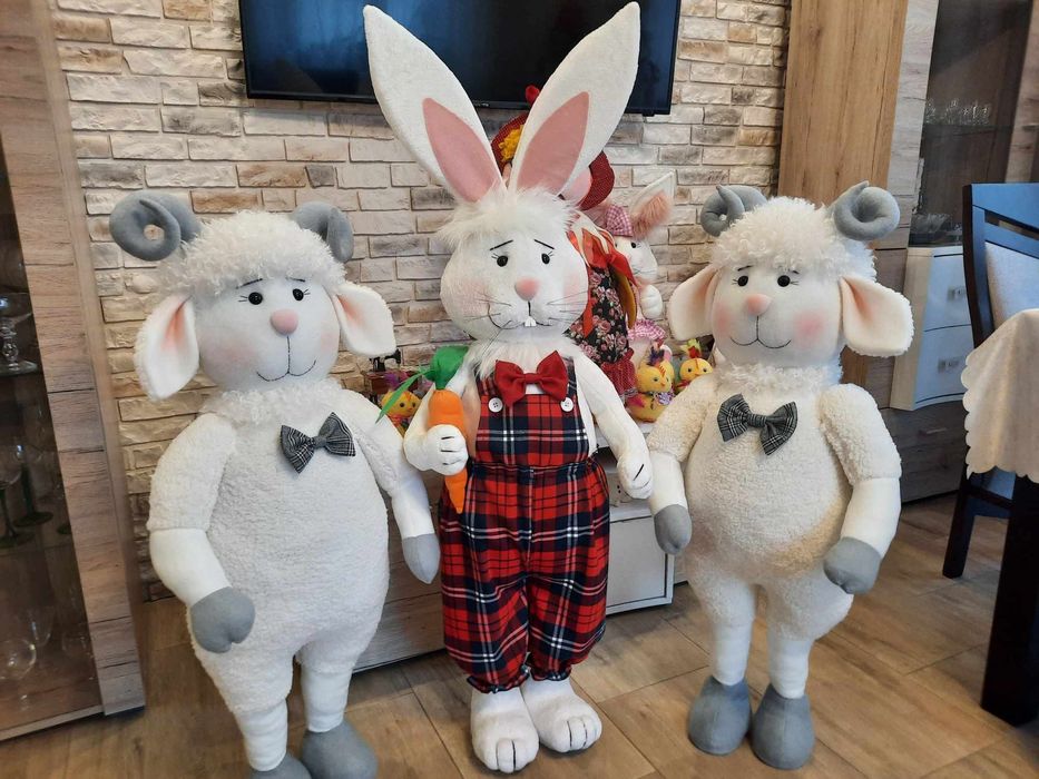 Dekoracje, ozdoby Wielkanocne, zajączki, baranki