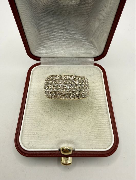 Złoty pierścionek 585 z diamentami 2,00ct Si1-P1/K-M
