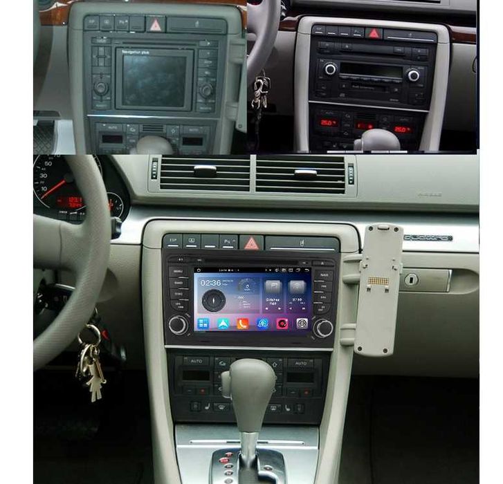 Radio FM RDS DAB CarPlay Android WiFi GPS DVD USB Audi A4 B7 Seat Exeo