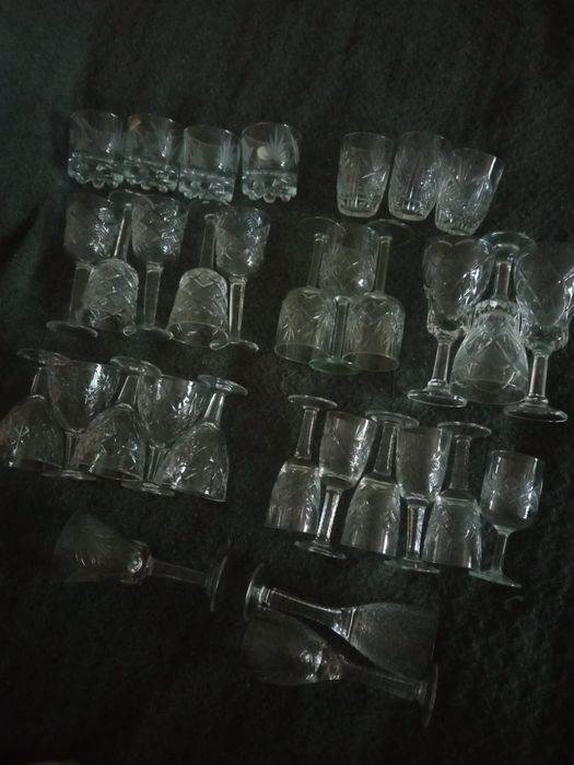 Хрусталь СССР белый ,   красный, голубой