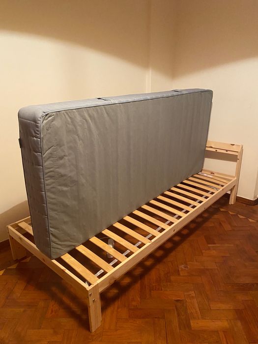 Cama IKEA Luroy Individual c/Colchão Incluído, Tudo Novo