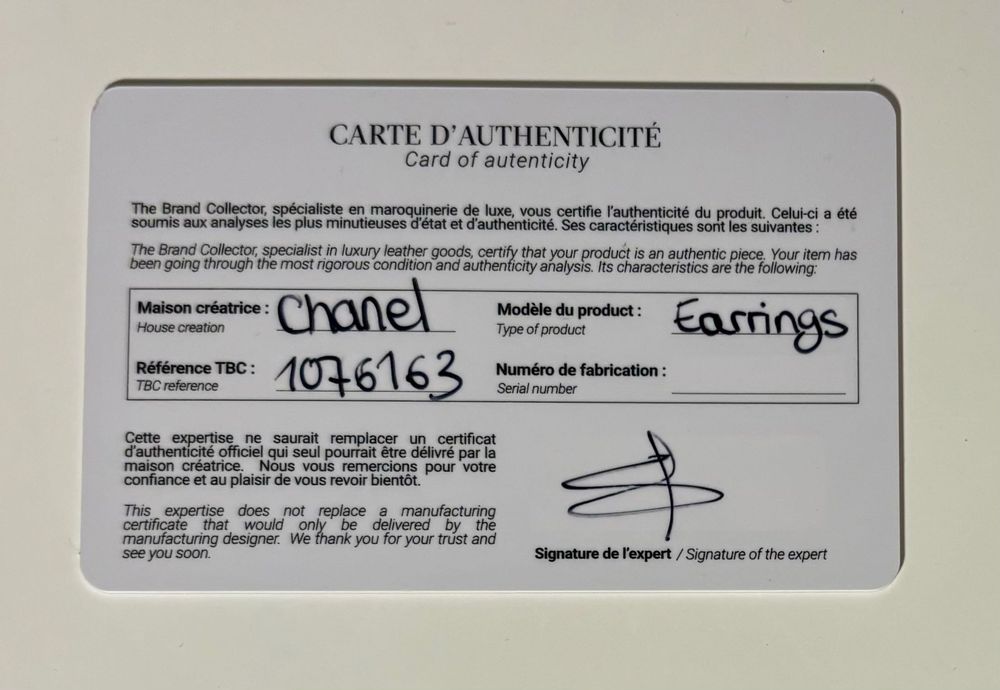 CHANEL Vintage - Par de Brincos autênticos, (1995) LUXO/COLEÇÃO