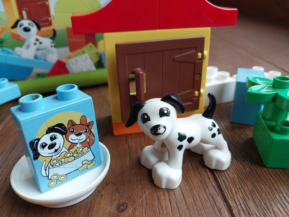 Lego DUPLO zestaw 4624: plac zabaw, pies, kot, domek, pudełko oryginał
