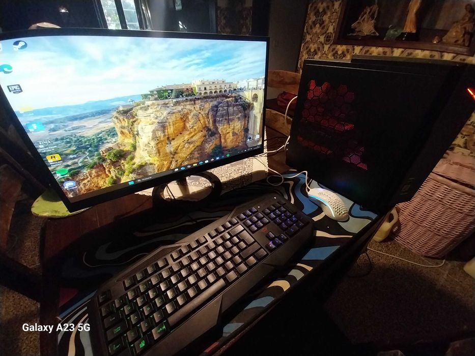 Pc Gaming Completo, Monitor,  Teclado, Rato, Tapete,comando PS5 e Xbox