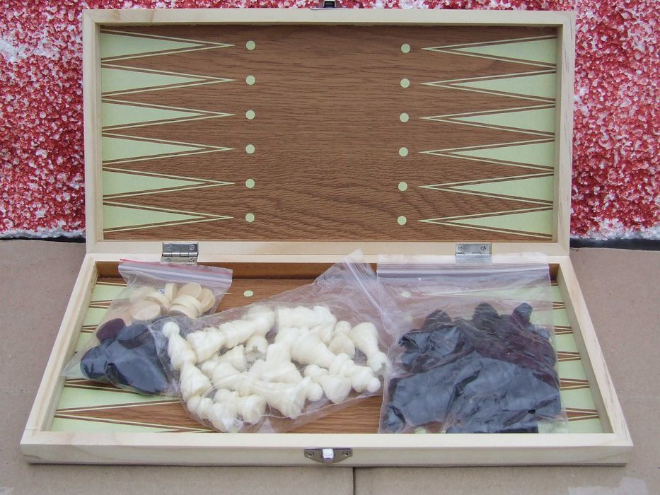 Шахматы шашки нарды, игровой набор 3в1/дерево/настольные/шахи