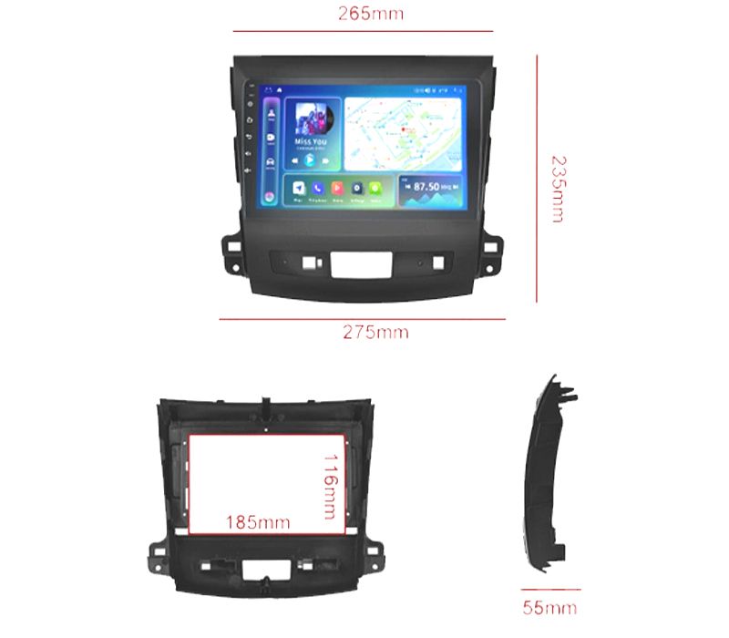 RÁDIO GPS ANDROID 13 PEUGEOT 4007 07-12