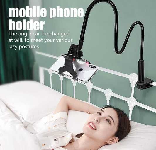 Suporte Flexível Universal para Telemóvel – Braço Ajustável 360º (Mesa / Cama)