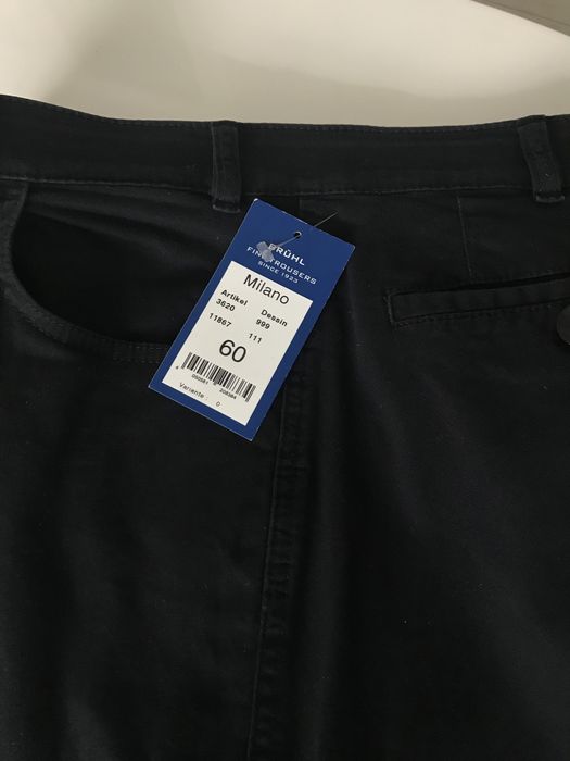 Bruhl Milano nowe spodnie męskie eleganckie czarne XXL 56