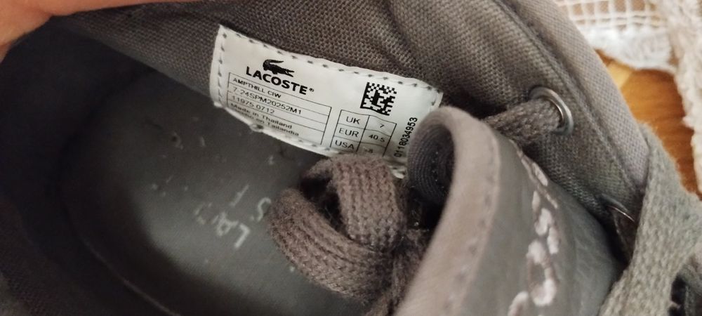 Кросівки кеди шкіряні Lacoste 39