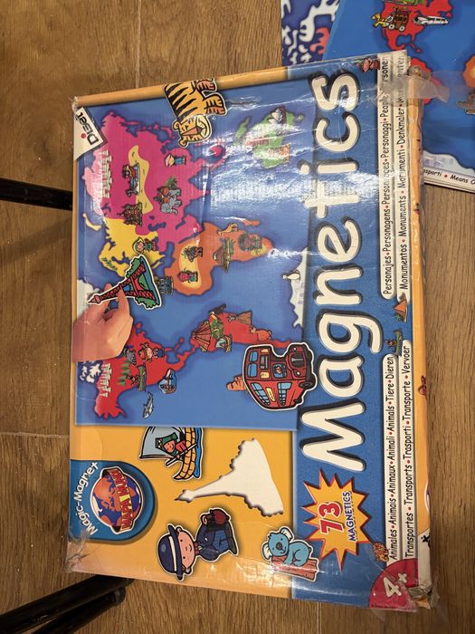 Jogo educativo magnético Diset Magic Magnet – mapa mundo animais e transportes