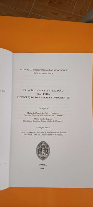 Princípios para a Aplicação das ISBDs à Descrição de Partes Componentes