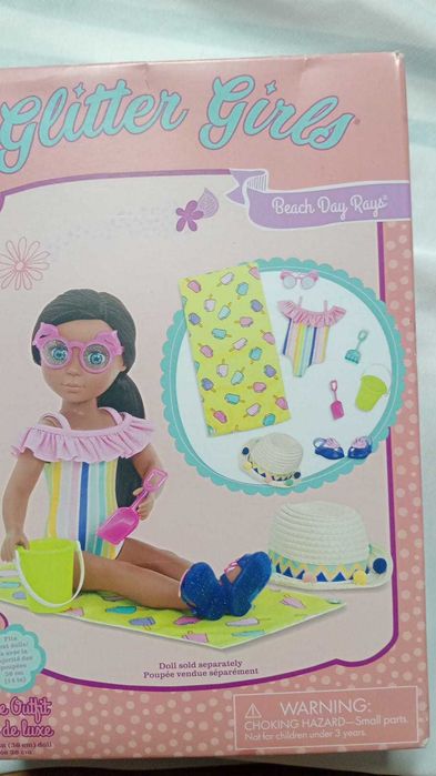Conjunto Roupa Praia Glitter Girls Beach Day Rays p/ Boneca 36cm (S/ Boneca)