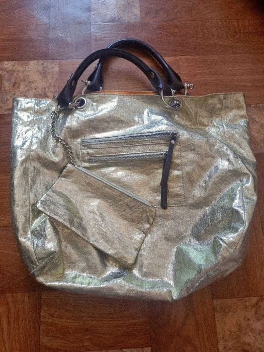 Шкіряна сумка Gianni Chiarini оригінал (металік, двостороння)