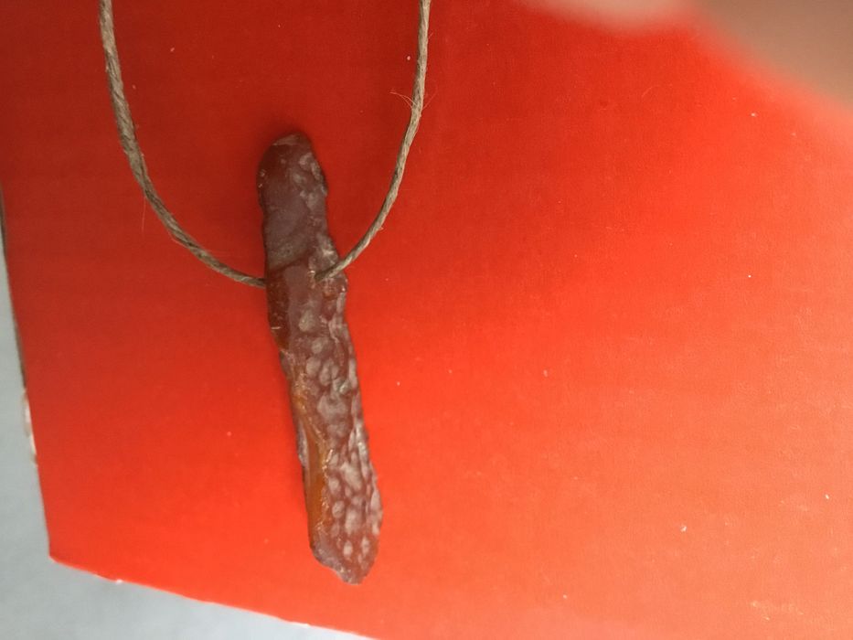 nietuzinkowy wisiorek z bursztynu