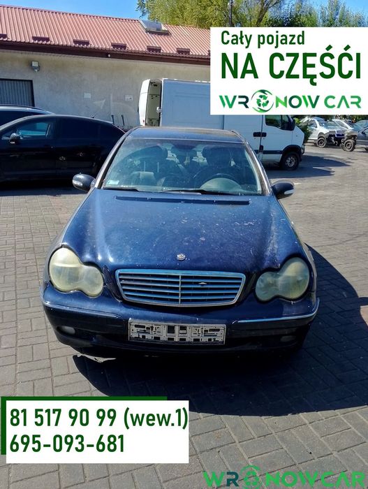 Mercedes – Benz Klasa C W203 (00-04r.) 2.0 B 163KM. Silnik 111.955 (111 955) (111955) Skrzynia 722.616 (722 616) (722616) lakier 359.Cały na części. GWARANCJA !!!  Przód Tył Zestaw Komplet Drzwi Klapa Zderzak Błotnik Maska Grill Atrapa Szyba Pas Lampa Lus