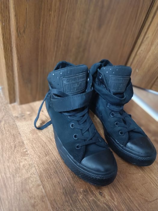 Converse All Star wysokie czarne r. 37,5. Idealny stan!