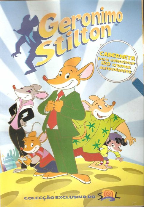 caderneta de cromos autocolantes Geronimo Stilton