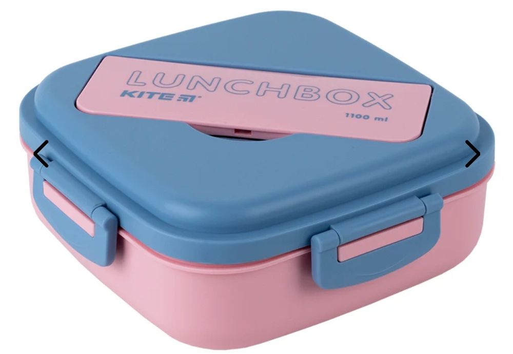 Ланчбокс з розділювачем Kite K23-186-3, 1100 мл, рожевий