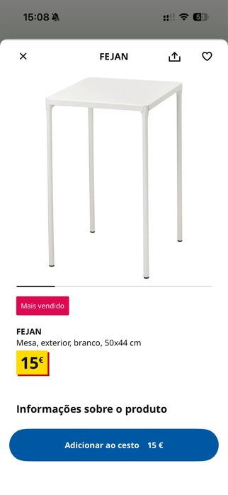 Mesa FEJAN do ikea