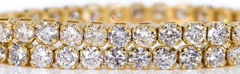 Pulseira ouro e diamantes naturais 6.13ct