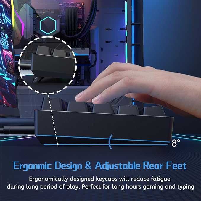 Dierya DK61se Gaming Klawiatura,60% przewodowa Type-C