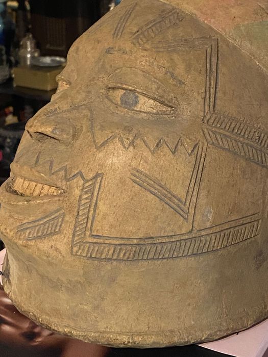 Máscara Tribal Maconde 28 cm Mapico Moçambique Anos 50