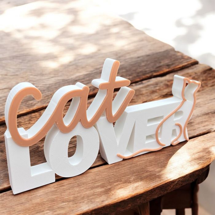 Texto decorativo “Cat Lover”