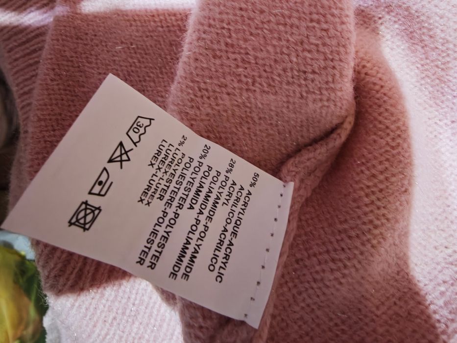 Nowy sweter zapinany różowy Rosella roz M-L
