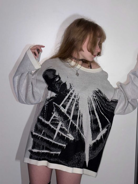 Свитер - "Godhand knitted sweater" / состояние идеал