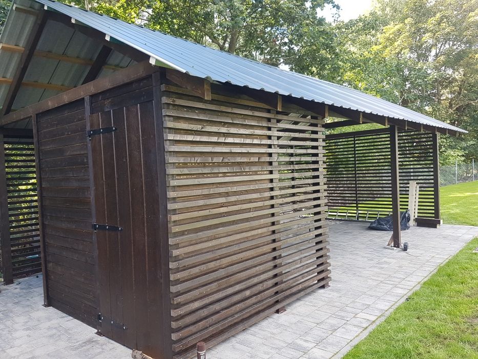 Zadaszenie tarasu, wiata, domek, zadaszenie, donice - krótki termin re