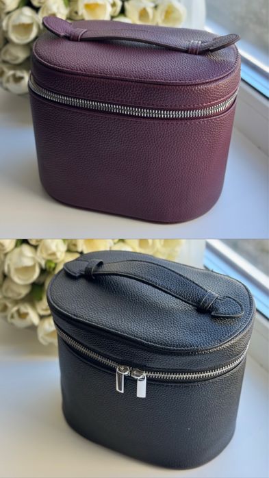 Косметичка в стилі saie 2шт (бургунді та чорна)